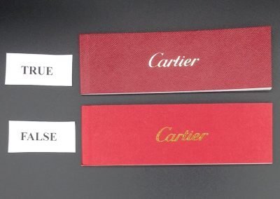 Packaging Cartier vs falso 3