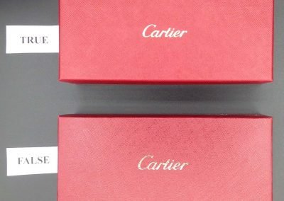 Packaging Cartier vs falso 9